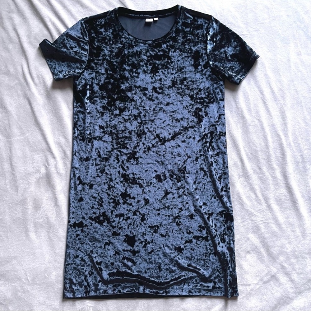 TWIK crushed blue velvet dress | Medium - Picture 3 of 8